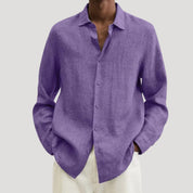 Men’s Linen Shirt – Long Sleeve – Smart Resort Style