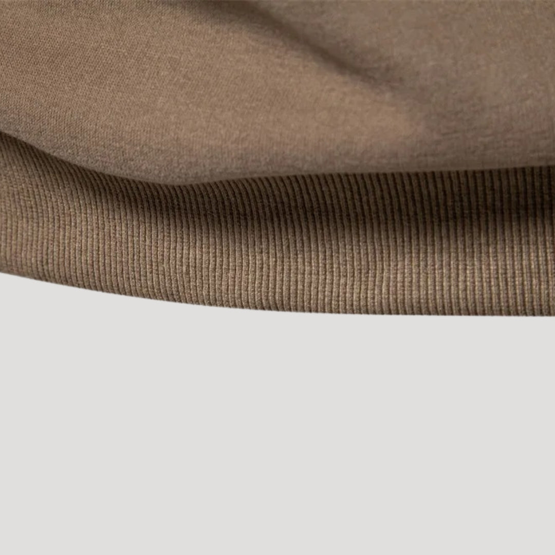 Men’s Quarter Zip Sweatshirt – Athletic Fit – Contrast Sleeve Detail