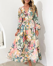 Maxi Dress – Soft Floral Print – Elegant Daywear