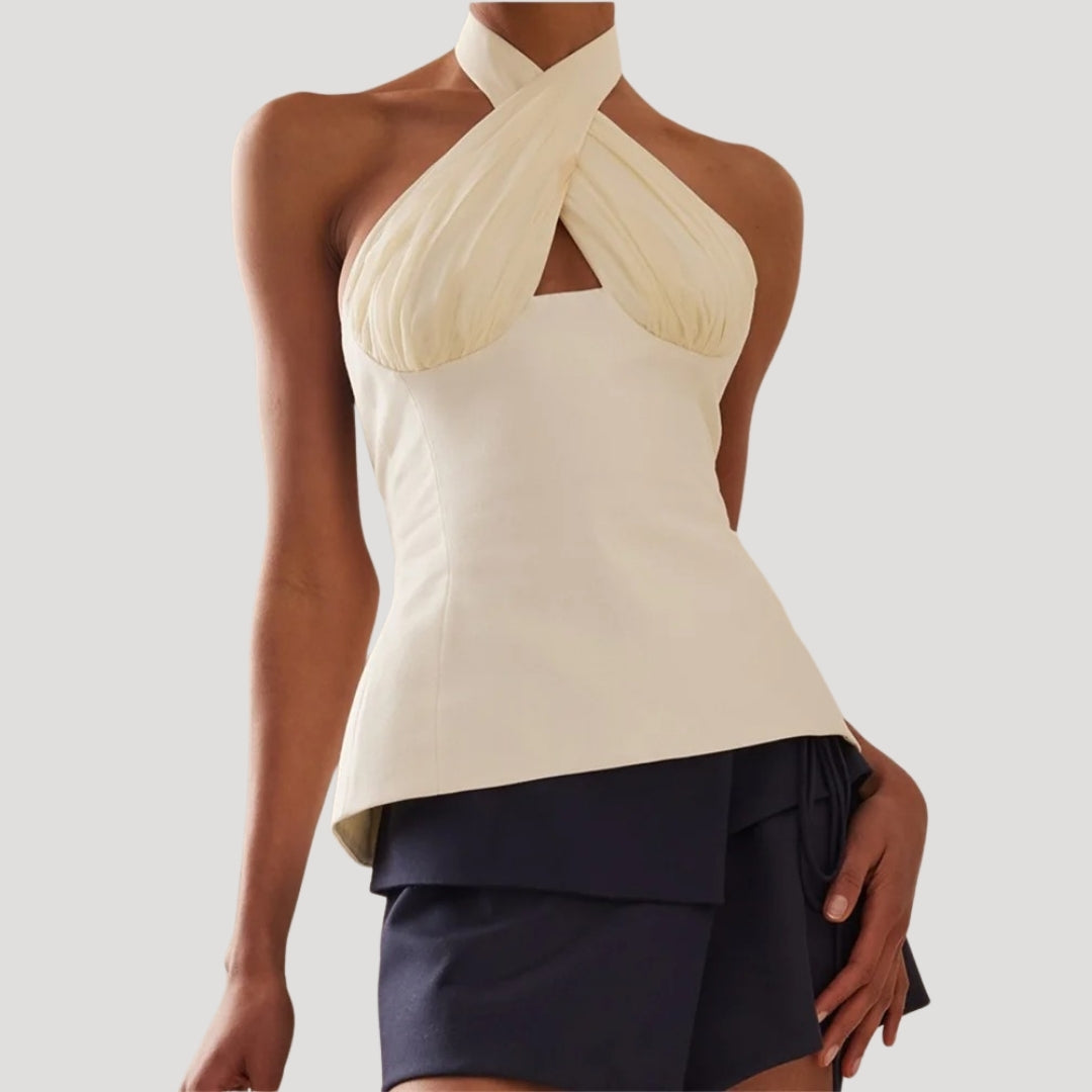 Halter Top – Criss-Cross Front – Elegant Cocktail Style
