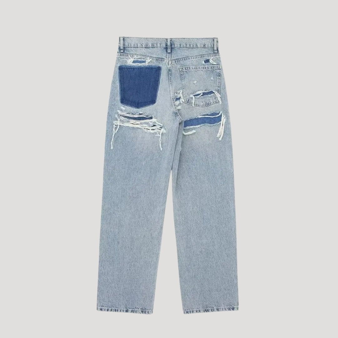 Straight Leg Jeans – Washed Denim – Minimal Everyday Style