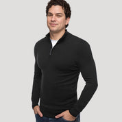 Men’s Knit Pullover – Slim Fit – Casual Zip Neck Sweater
