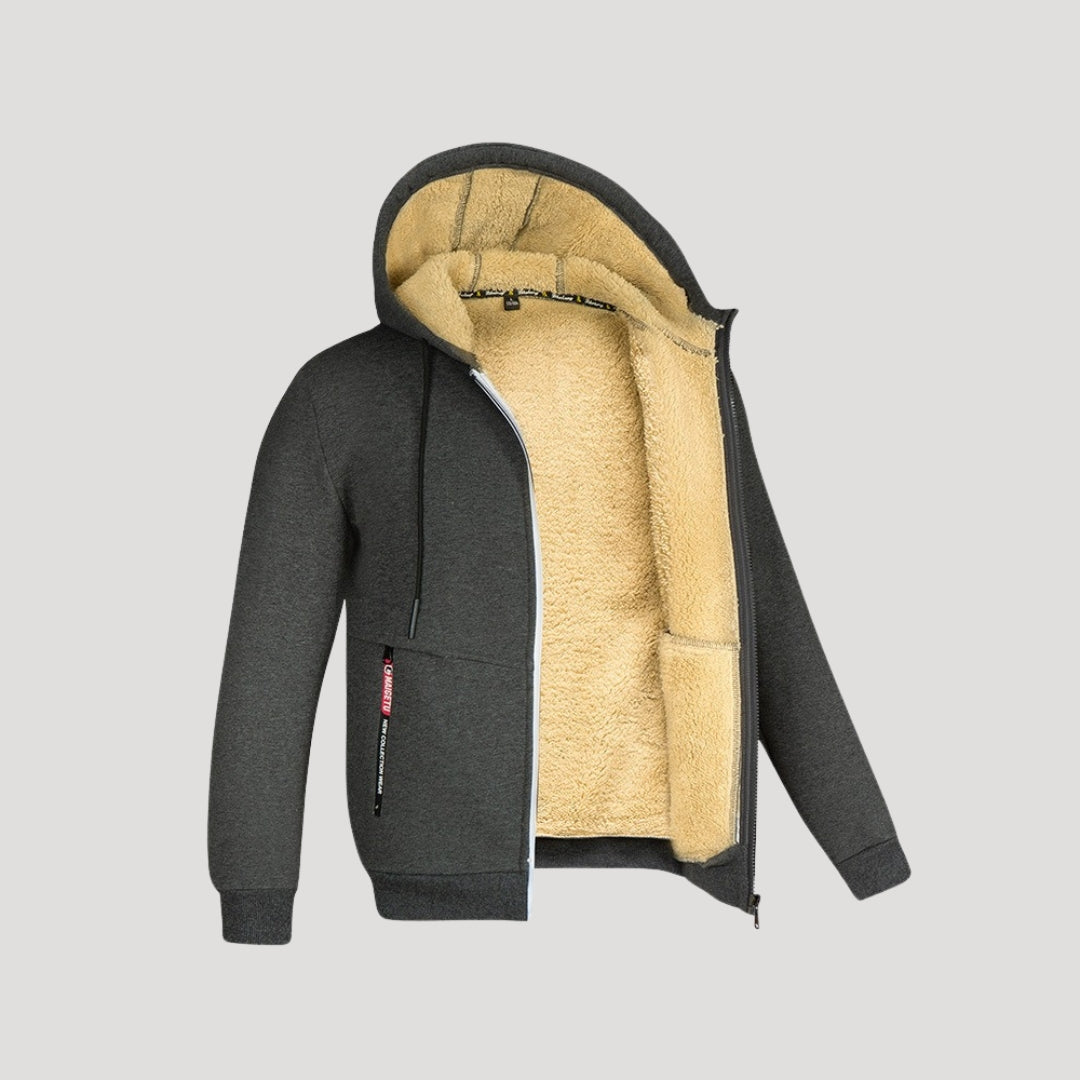 Fleece zip-up hoodie