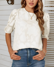 Blouse – Sheer Floral Texture – Elegant Everyday Style
