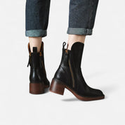 Black Ankle Boots – Zipper Closure – Chic Winter Footwear 3