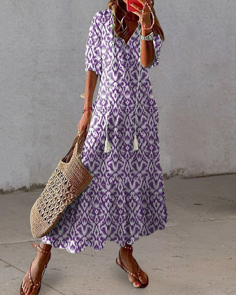 Bohemian Dress – Flattering A-Line Cut – Effortless Elegance 2