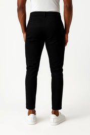 Bottom – Mens – Spring & Summer – Men's Chino Pants in Khaki Elastic Fabric Modern Fit – Montford Co 2