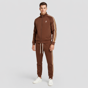 Set – Mens – All Season – Men's Tracksuit Set in Breathable Fabric with Striped Design – Montford Co