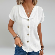 Button-Up Blouse – Soft Cotton – Light & Casual Everyday Look
