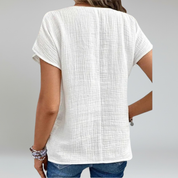 Button-Up Blouse – Soft Cotton – Light & Casual Everyday Look