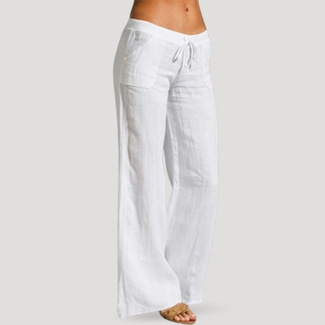 Casual linen drawstring pants