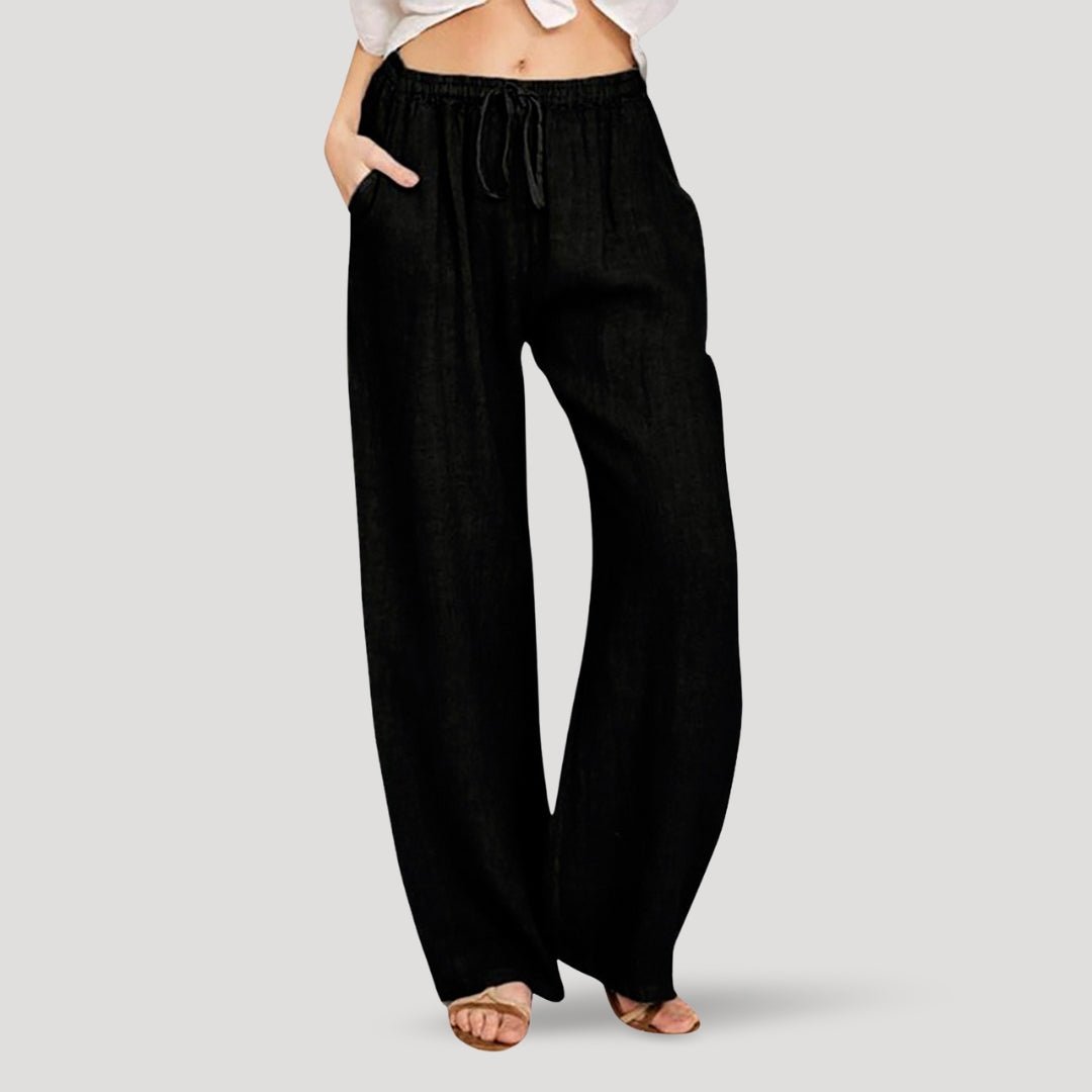 Casual linen drawstring pants