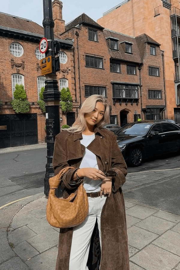 Chic Black Vegan Leather Maxi Trench Coat for Women with Belted Waist - Sustainable Autumn and Winter Fashion 7