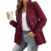 Chic Leather Trench Coat for Women – Elegant Tailored Design, Warm and Cozy Outerwear for Cold Weather 1