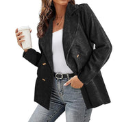 Chic Leather Trench Coat for Women – Elegant Tailored Design, Warm and Cozy Outerwear for Cold Weather 3