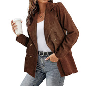 Chic Leather Trench Coat for Women – Elegant Tailored Design, Warm and Cozy Outerwear for Cold Weather 5