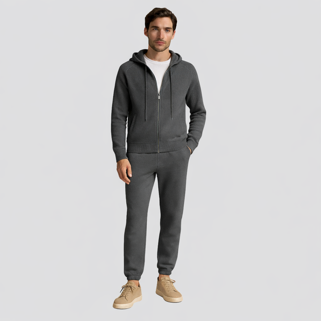 Set – Mens – All Season – Men's Loungewear Set Zip Hoodie Jogger Pants – Montford Co