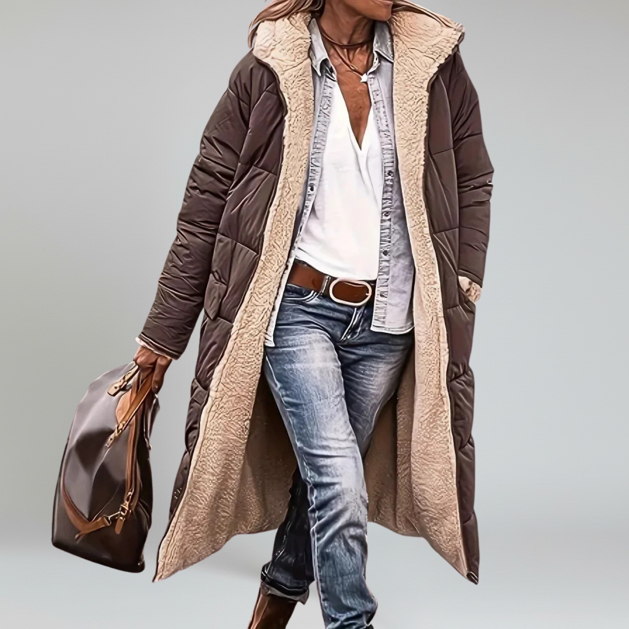 Double-Sided Winter Jacket for Women – Elegant Thick Cotton Padding – Cozy Winter Coats - 2