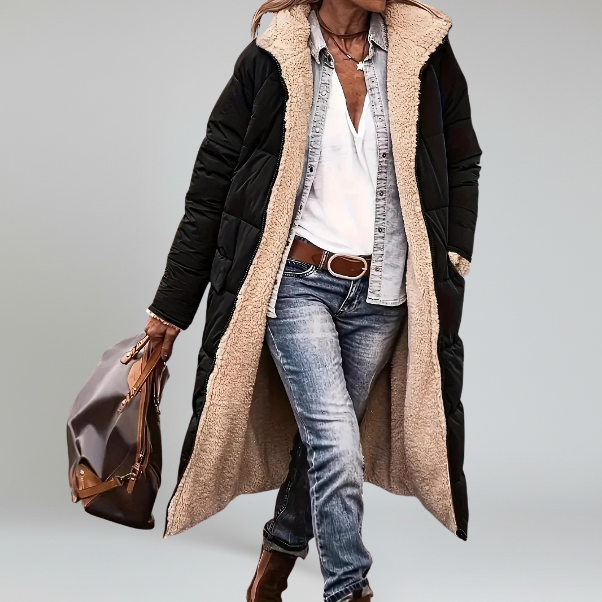 Double-Sided Winter Jacket for Women – Elegant Thick Cotton Padding – Cozy Winter Coats - 4