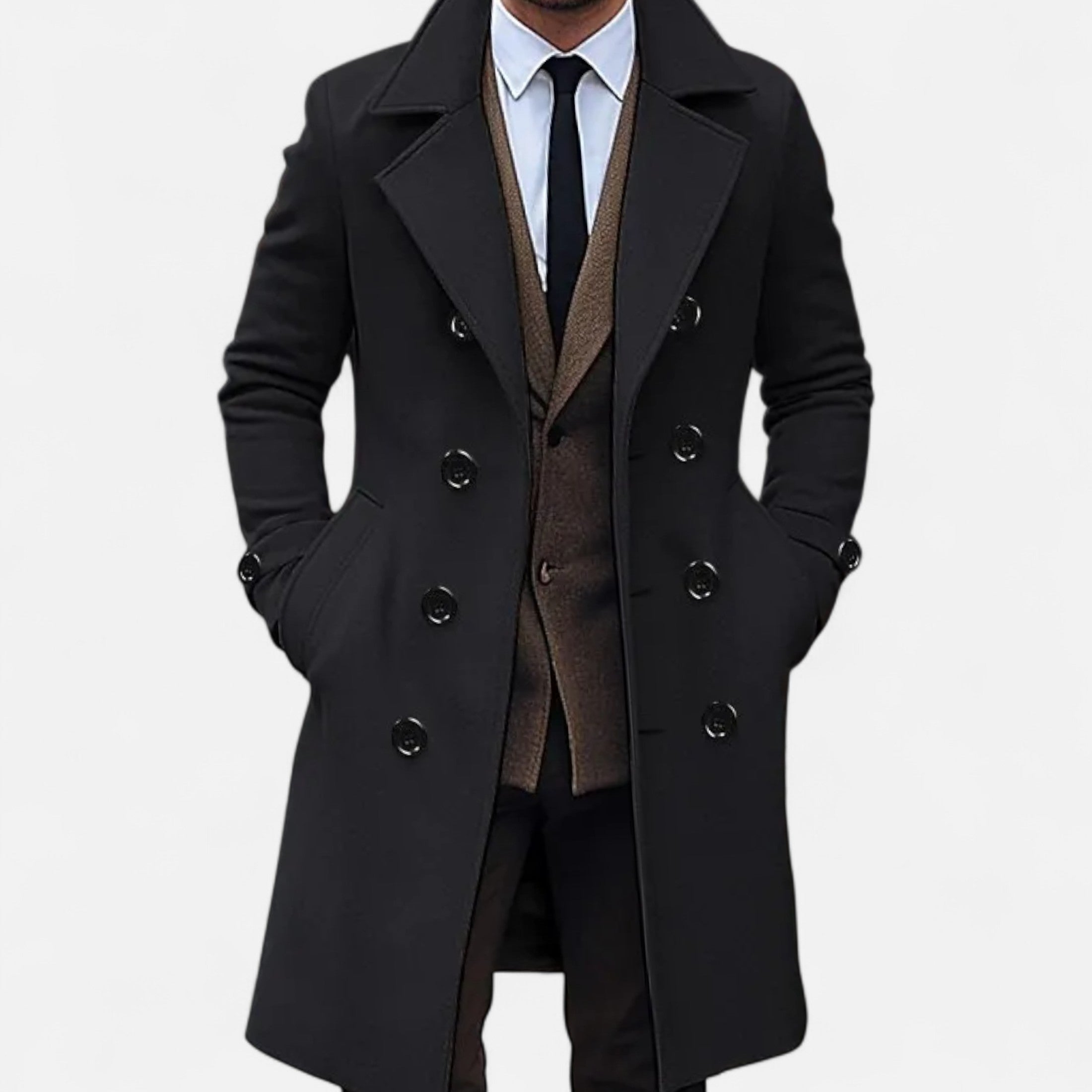 Double Breasted Coat – Wool Fabric – Classic Winter Style 4