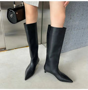 Elegant Black Knee High Boots for Women - Pointed Toe Stylish Long Boots for All-Day Comfort 3