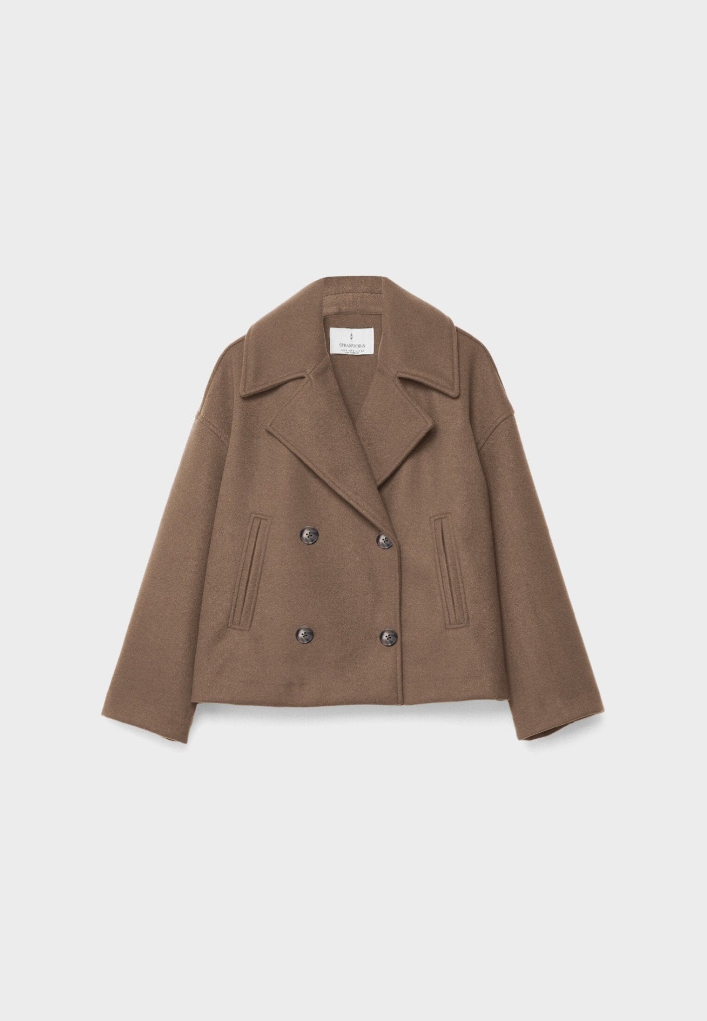 Elegant Double-Breasted Cropped Jacket with Tailored Seams – Versatile Lightweight Layering for Smart and Casual Looks 12