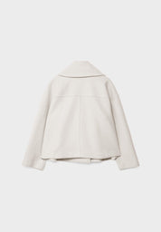 Elegant Double-Breasted Cropped Jacket with Tailored Seams – Versatile Lightweight Layering for Smart and Casual Looks 2
