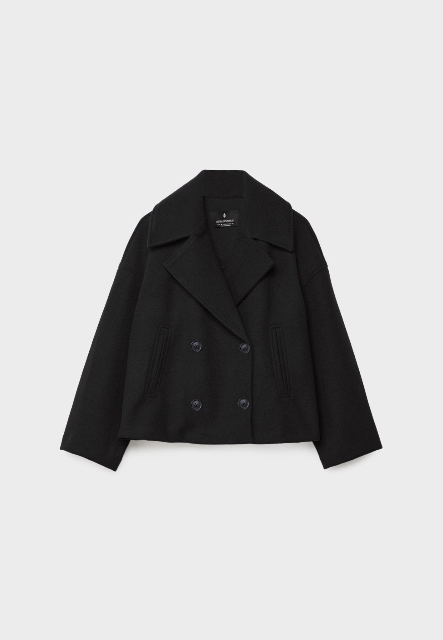 Elegant Double-Breasted Cropped Jacket with Tailored Seams – Versatile Lightweight Layering for Smart and Casual Looks 5