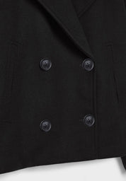Elegant Double-Breasted Cropped Jacket with Tailored Seams – Versatile Lightweight Layering for Smart and Casual Looks 6