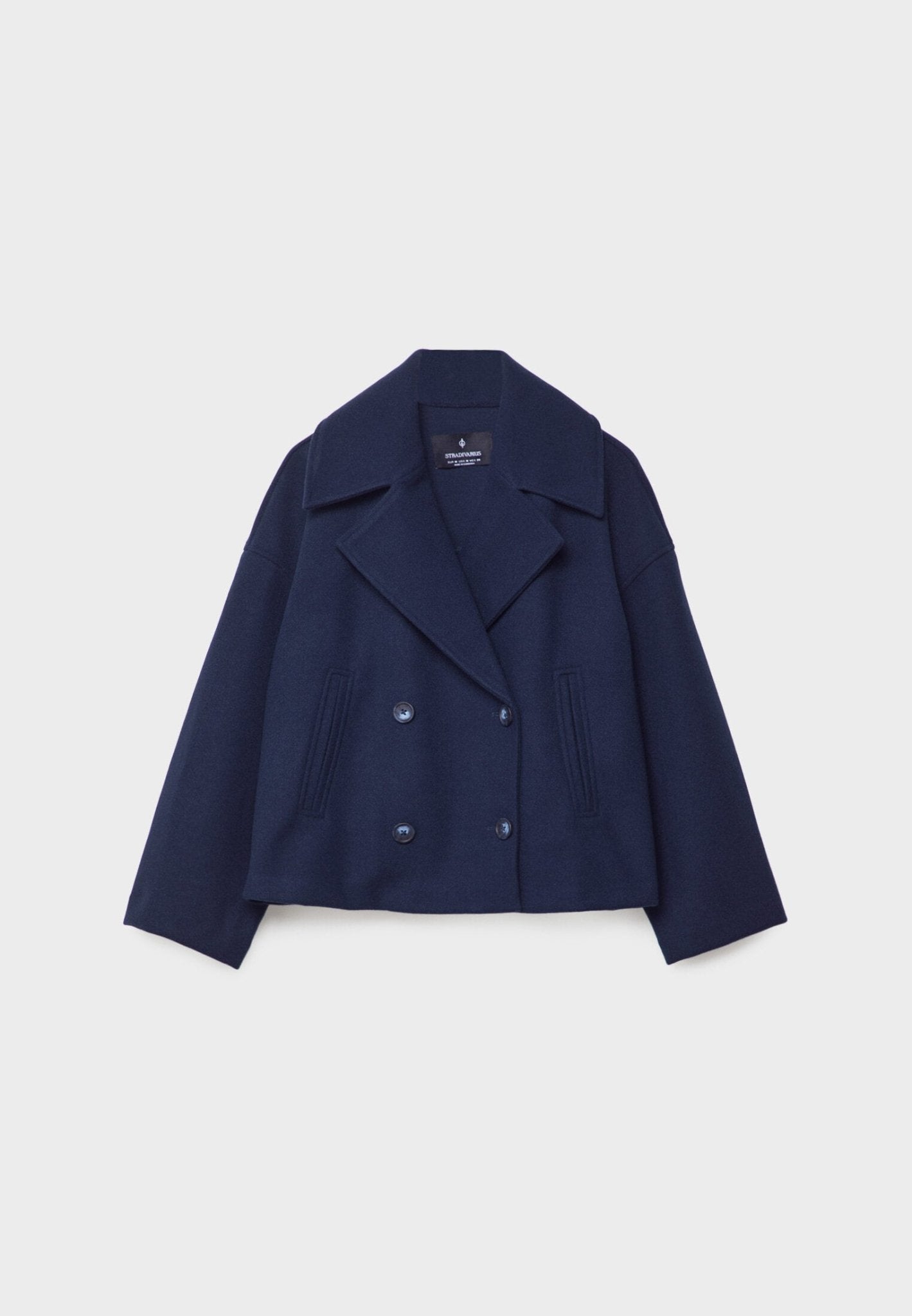 Elegant Double-Breasted Cropped Jacket with Tailored Seams – Versatile Lightweight Layering for Smart and Casual Looks 9