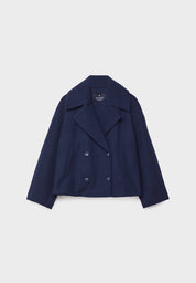 Elegant Double-Breasted Cropped Jacket with Tailored Seams – Versatile Lightweight Layering for Smart and Casual Looks 9