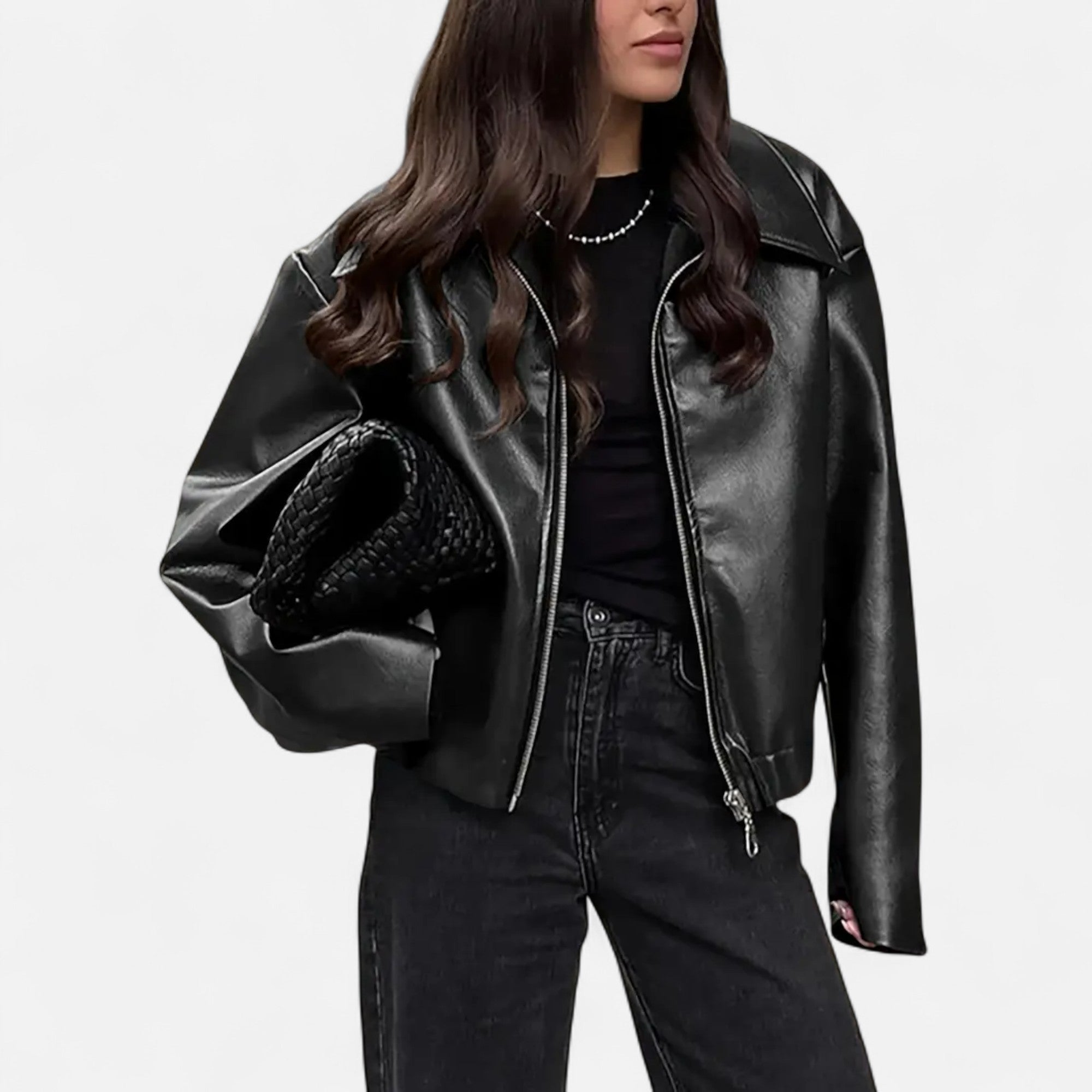 Faux Leather Biker Jacket – Timeless Elegance – Everyday Essential 0