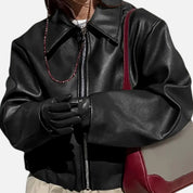 Faux Leather Biker Jacket – Timeless Elegance – Everyday Essential 6