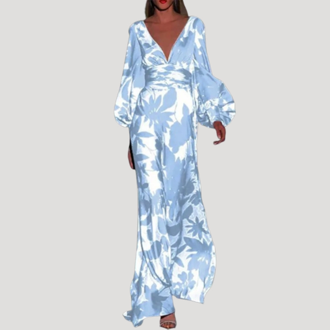 Floral Maxi Dress – Lightweight Fabric – Perfect for Summer Events 0