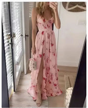 Floral Maxi Dress – Ruffle High Slit – Perfect for Summer Outings 2