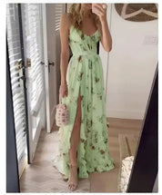 Floral Maxi Dress – Ruffle High Slit – Perfect for Summer Outings 3