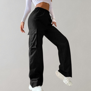 Cargo Pants for Women - Loose Fit & Elastic Waistband in Street Style