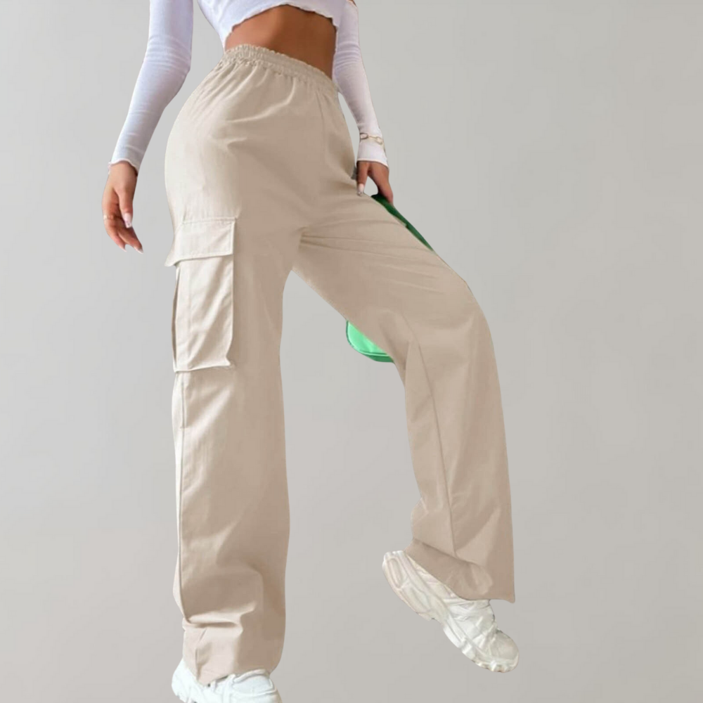 Cargo Pants for Women - Loose Fit & Elastic Waistband in Street Style