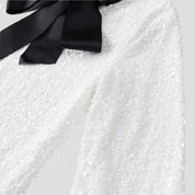 Glitter bow detail Dress