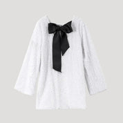 Glitter bow detail Dress