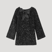 Glitter bow detail Dress