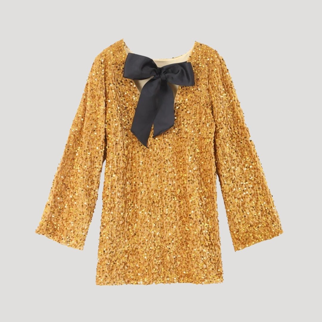 Glitter bow detail Dress