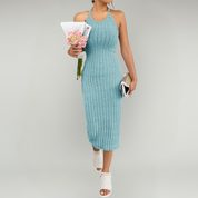 Halter Neck Midi Dress – Flattering Fit for Summer Events