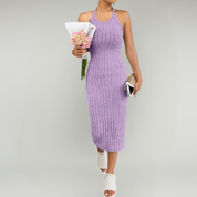 Halter Neck Midi Dress – Flattering Fit for Summer Events