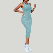 Halter Neck Midi Dress – Flattering Fit for Summer Events