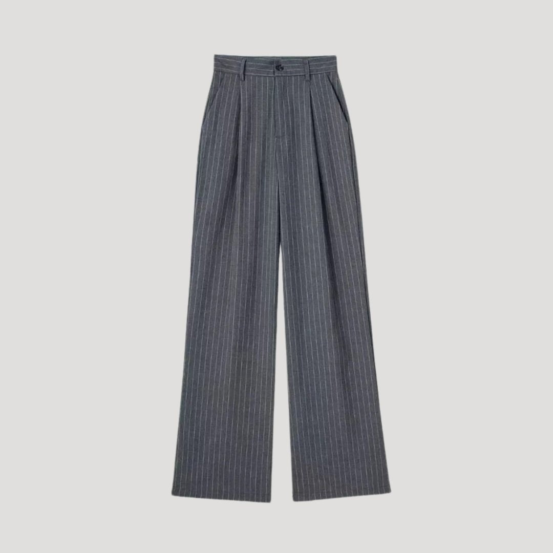 High-waist wide-leg trousers