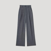 High-waist wide-leg trousers