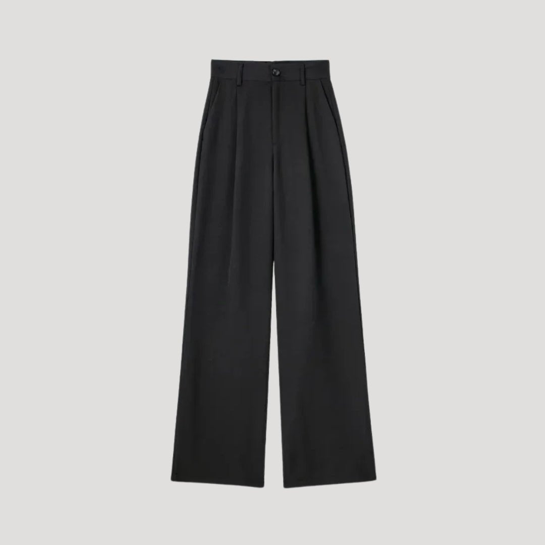 High-waist wide-leg trousers