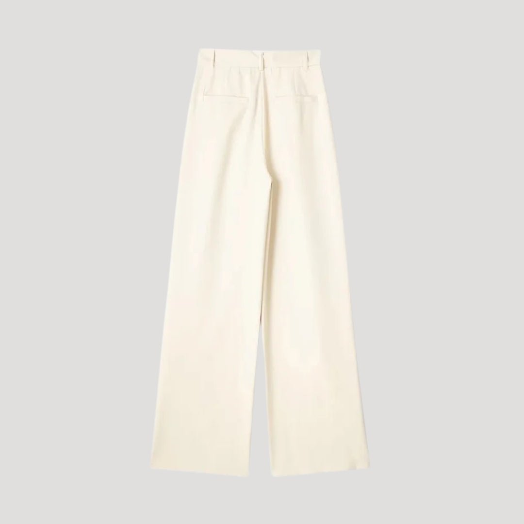 High-waist wide-leg trousers