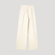 High-waist wide-leg trousers
